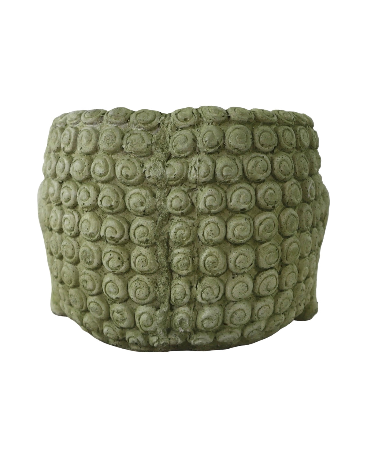 Short Concrete Buddha Head Planter - Pottery