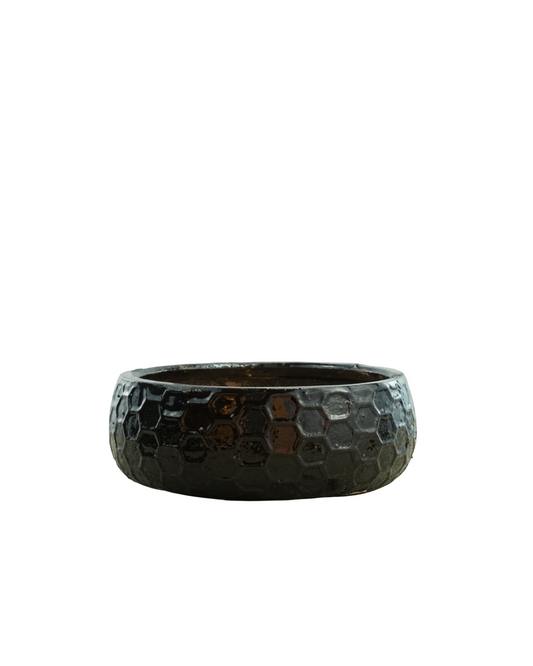 Low Bowl  Brown Honeycomb