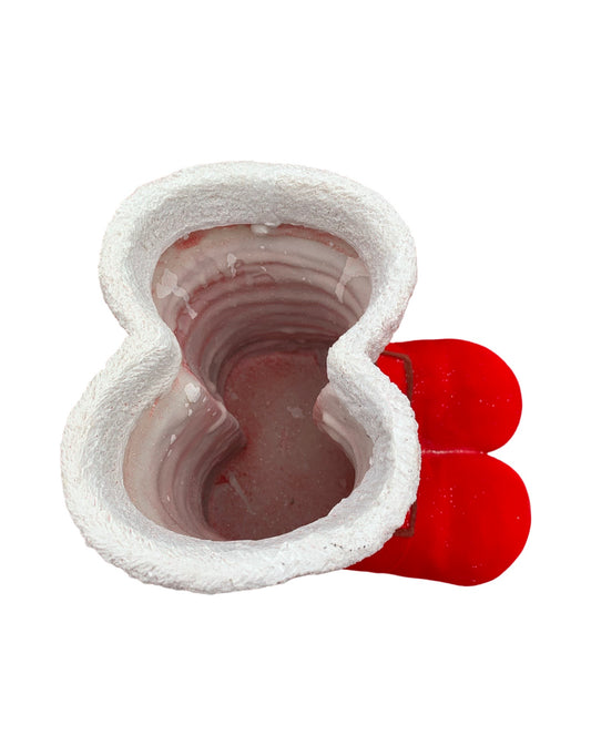 Resin Flocked Santa Boot
