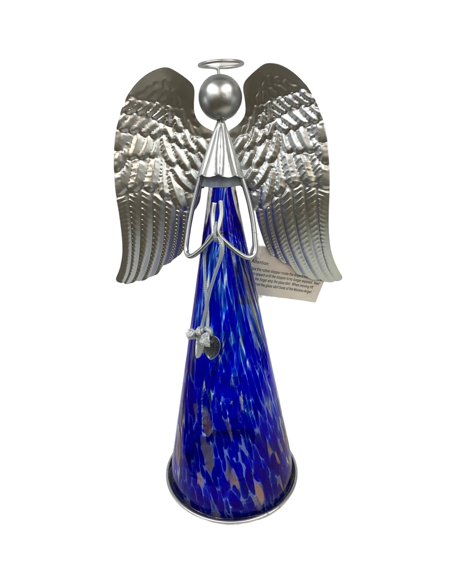 Colored Glass and Metal Angel - Outdoor Living