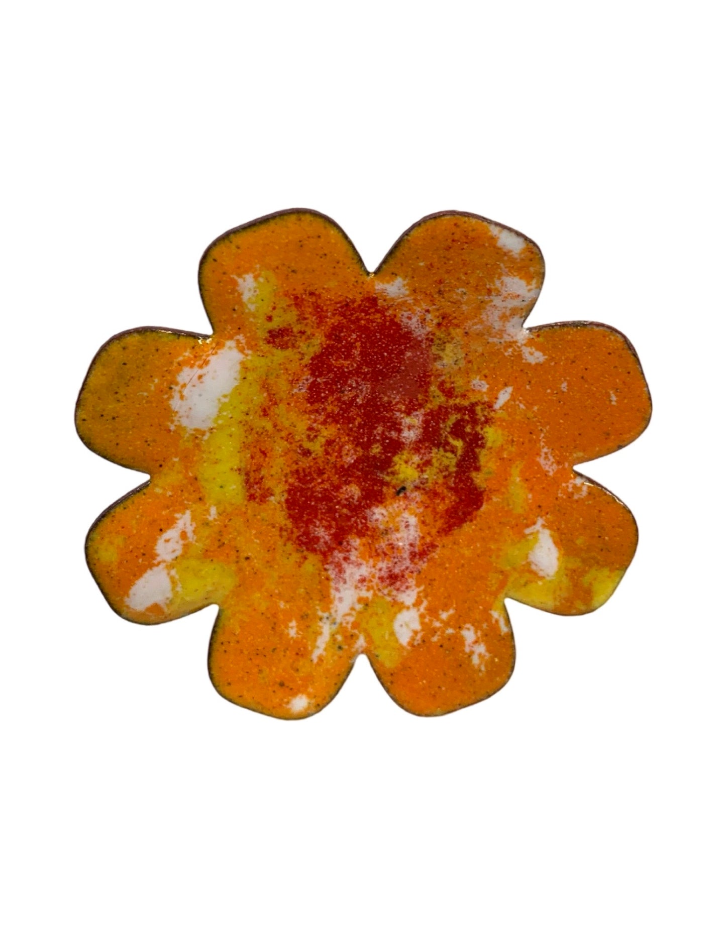 Copper Enamel Flower - The Garden Corner