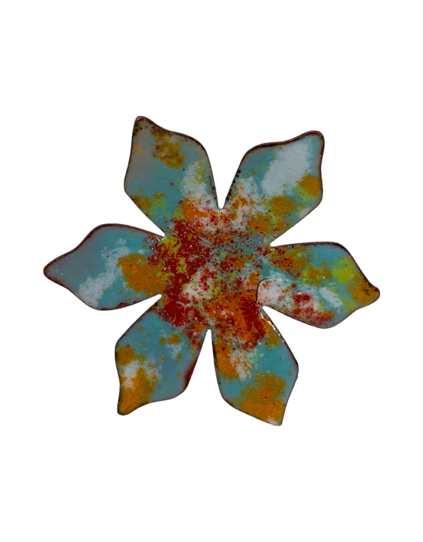 Copper Enamel Flower - The Garden Corner