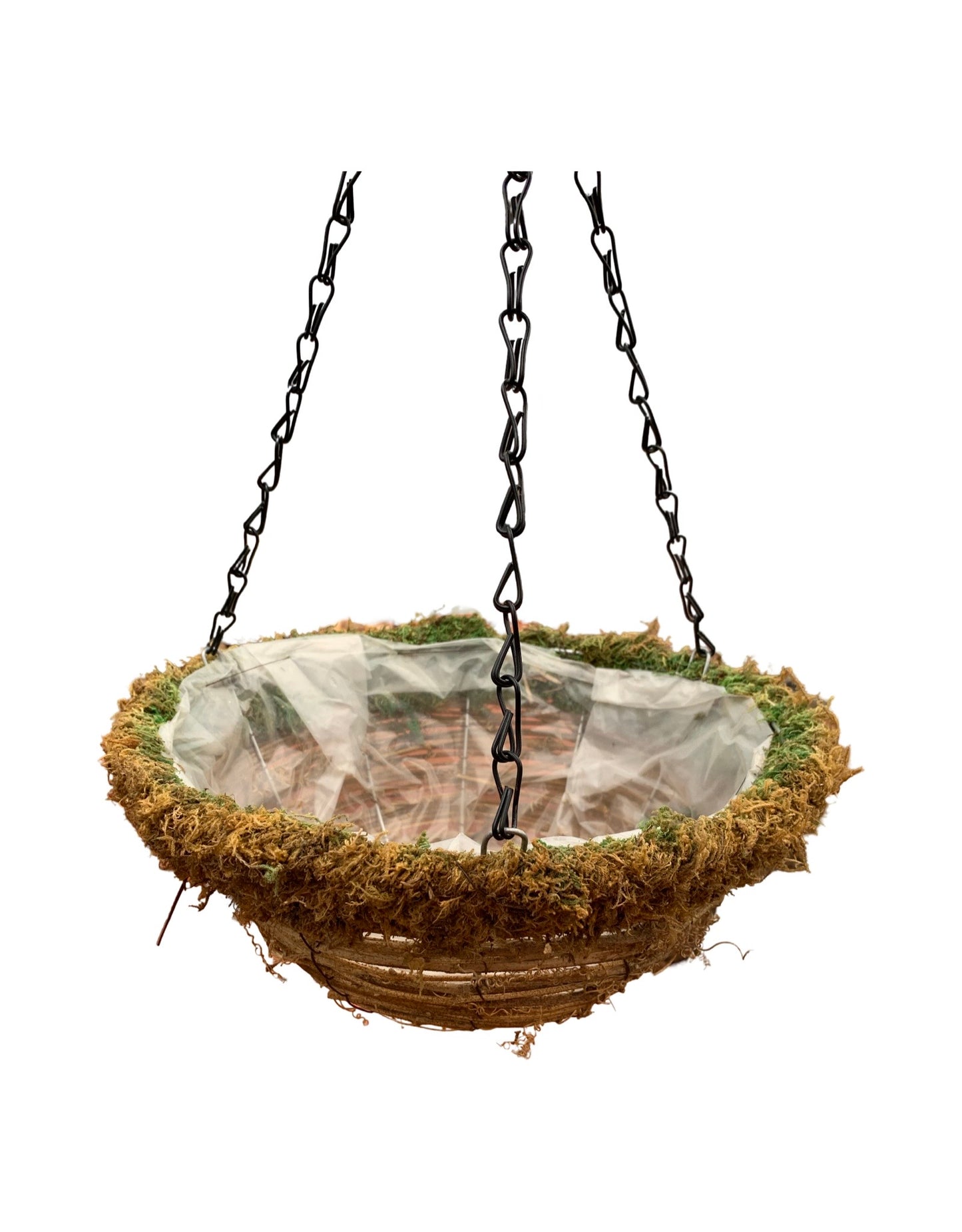 Bella Round Woven Basket Moss Rim