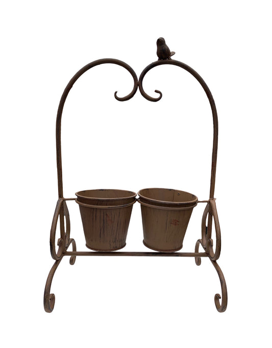 Two Pot Planter Stand