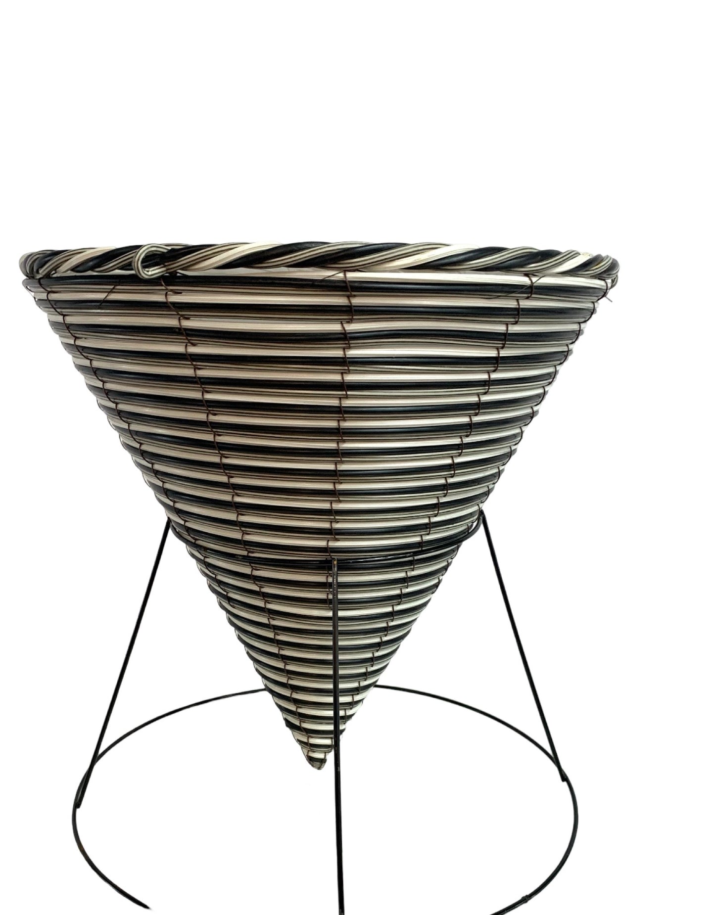 Plastic Cone Hanging Basket w/Stand