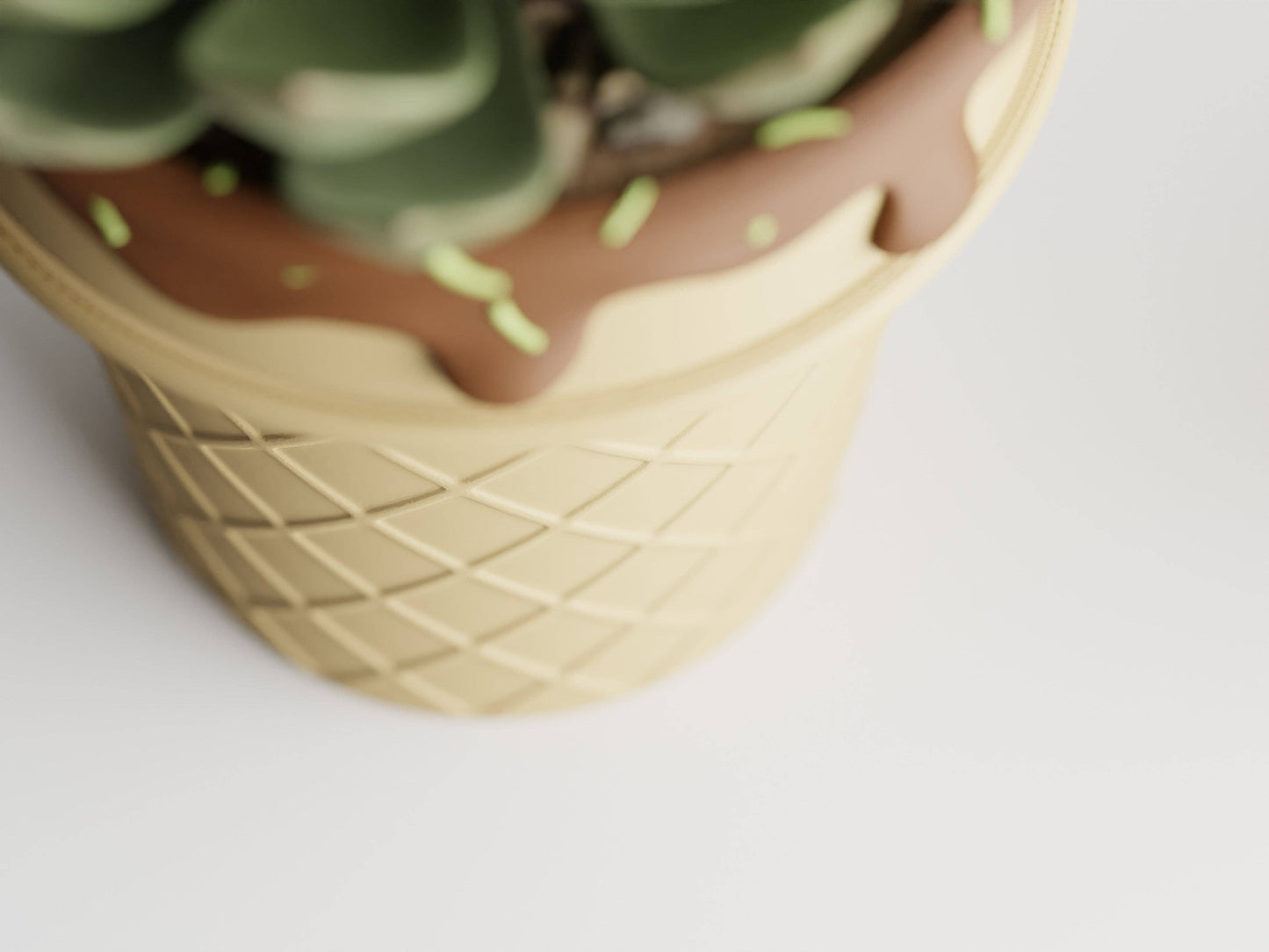 Plastic Cone Ice Cream Pot