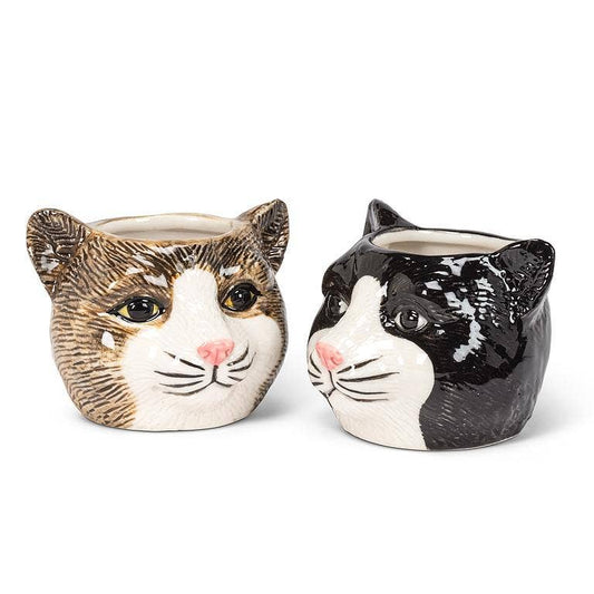 Cat Face Planter - Pottery