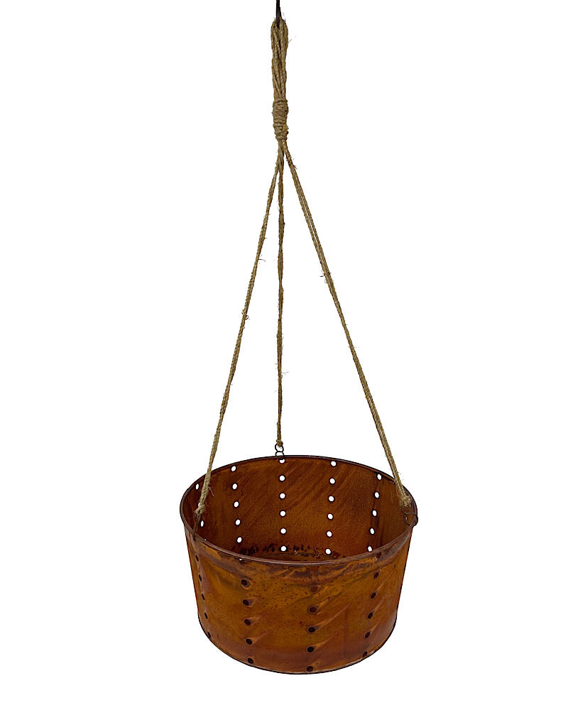 Perforated Hanging Baskets w/Jute Hanger 12 Inch The Garden Corner