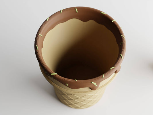 Plastic Cone Ice Cream Pot