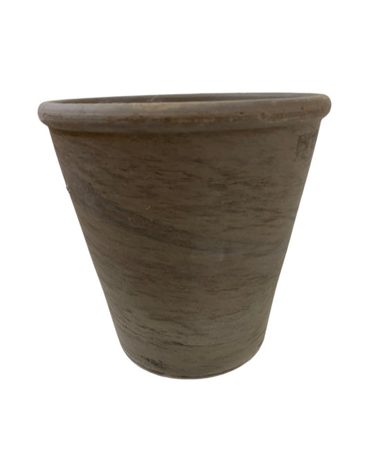 Terracotta Dark Marble Euro Rose Pot