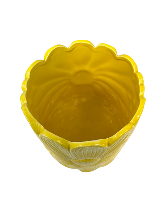 Yellow Daisy Planter Ceramic