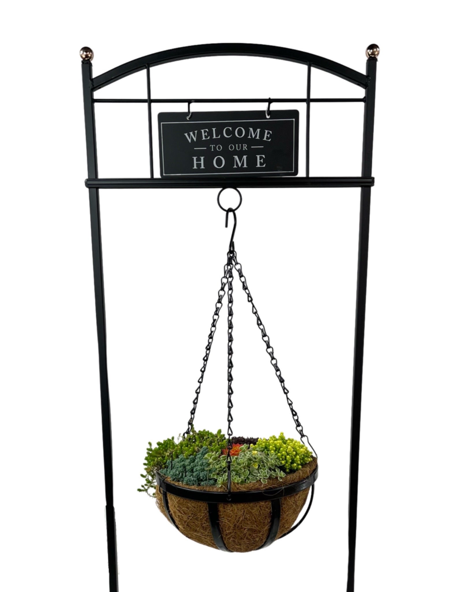metal plant stand for hanging baskets Welcome Home Hanging Basket Stand – The Garden Corner