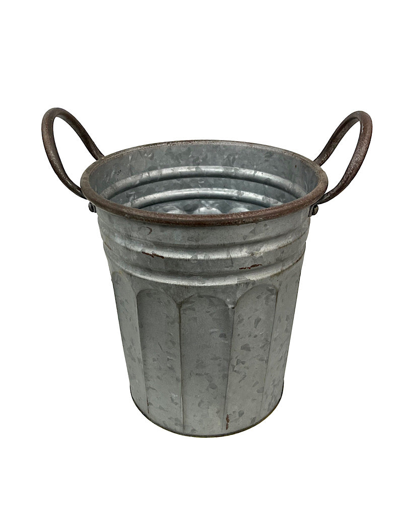 Metal Milk Pail 10 Inch - Outdoor Living