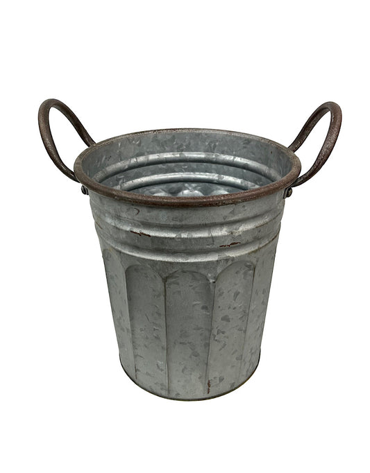 Metal Milk Pail 10 Inch - Outdoor Living
