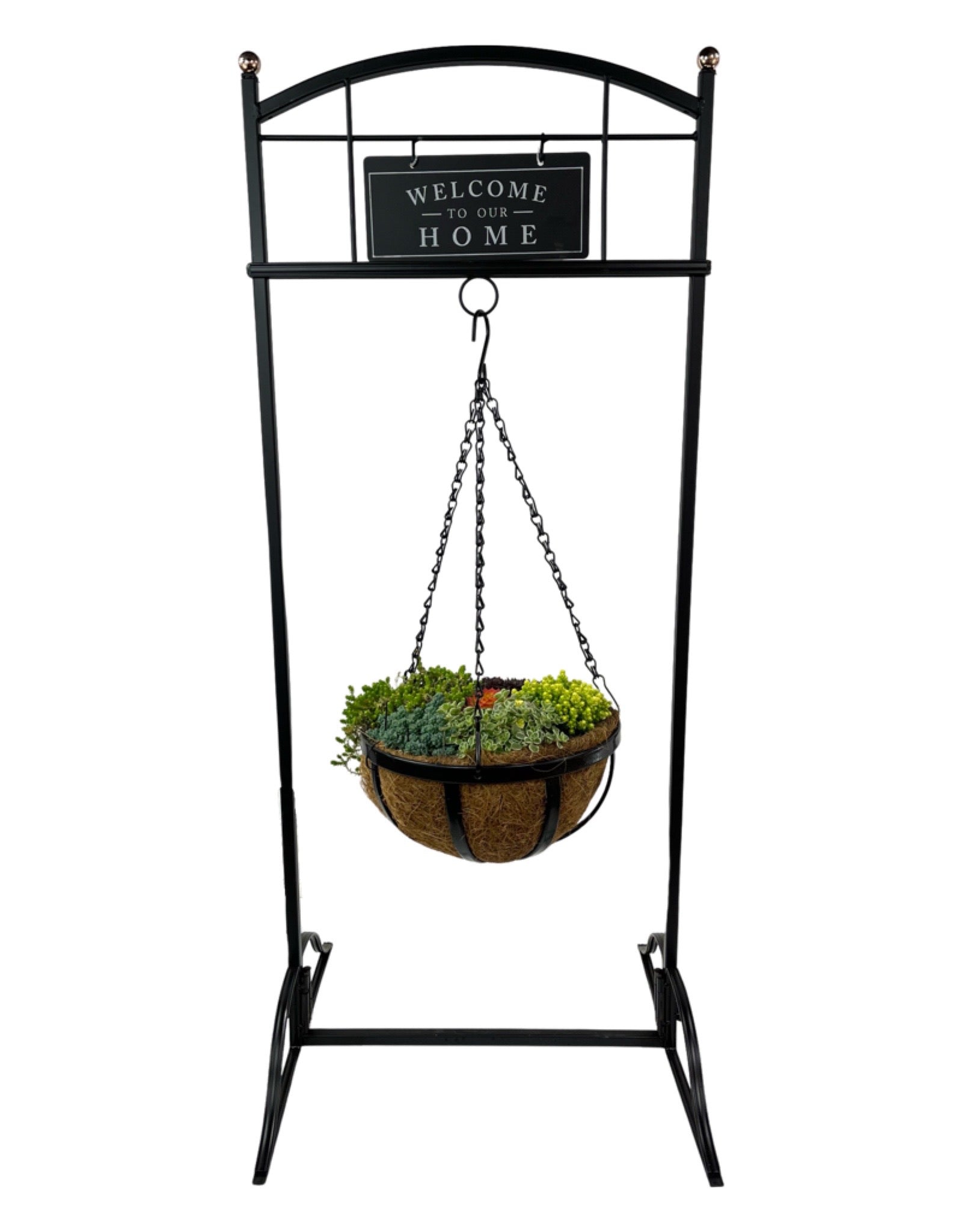 plant hanging basket stand Welcome Home Hanging Basket Stand – The Garden Corner