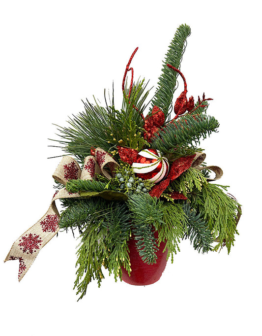 Designer Holiday Planter #2 - Christmas Greens