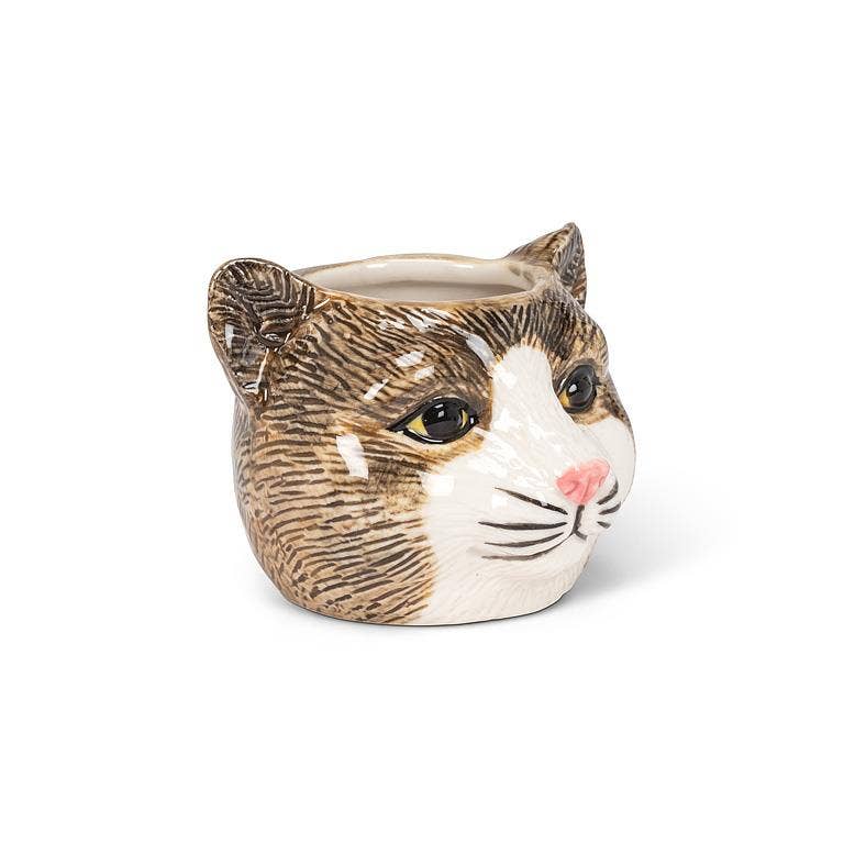Cat Face Planter - Pottery