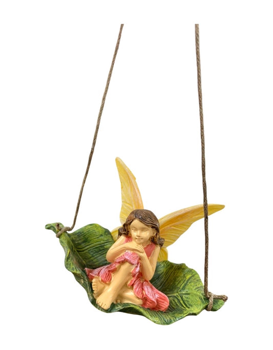 Fairy Swinging in Leaf with Hook