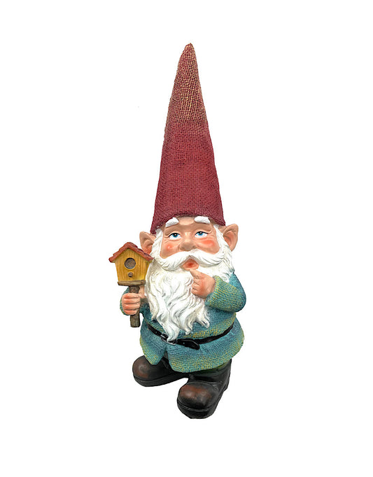 Gnome Holding Birdhouse